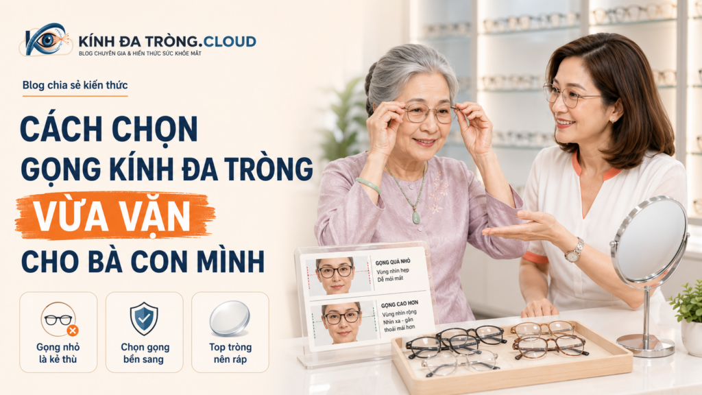Cách chọn gọng kính đa tròng chuẩn nhất cho tuổi trung niên