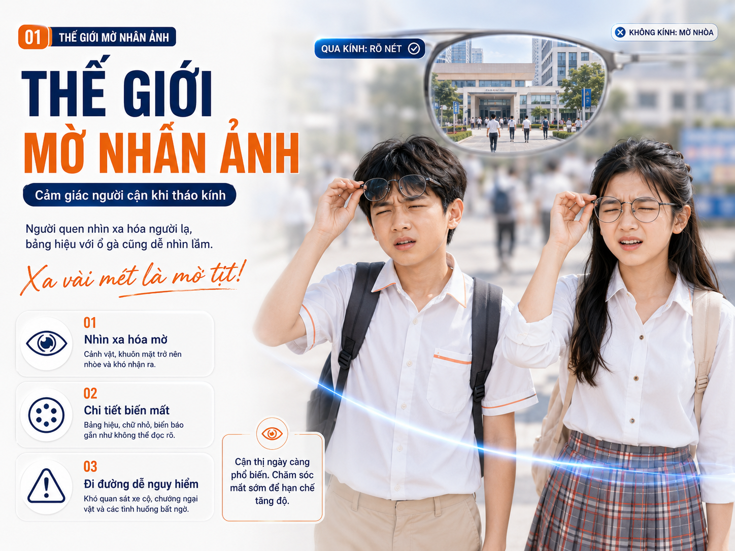 1. Thế giới mờ nhân ảnh - Cảm giác người cận thị như thế nào khi tháo kính?