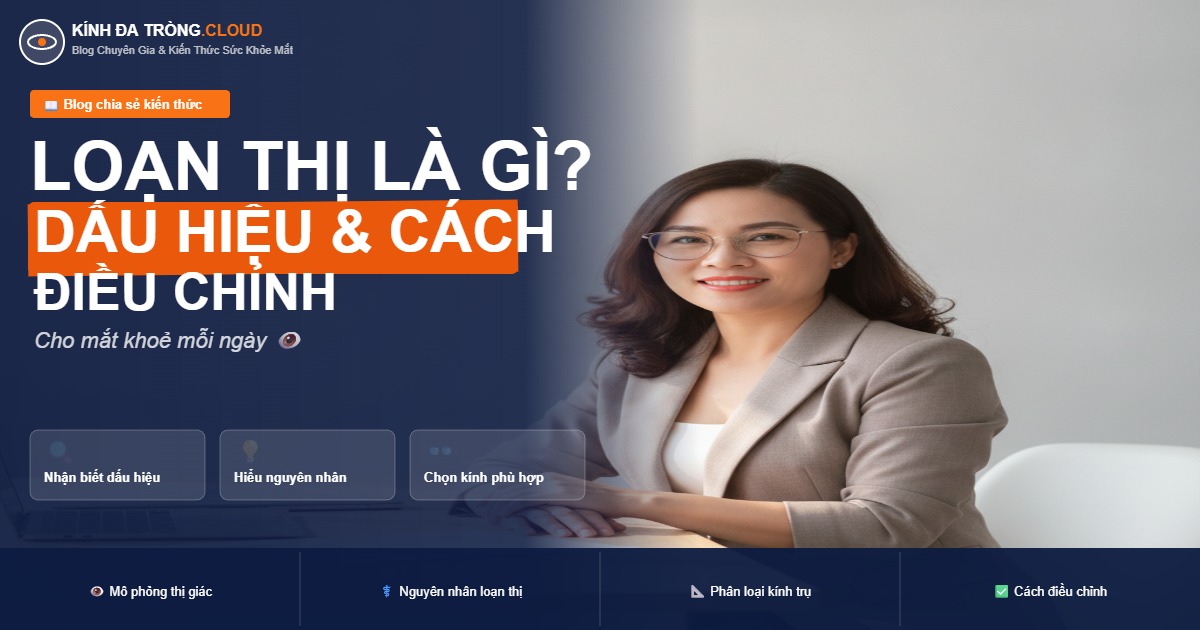 Loạn thị là gì? Dấu hiệu nhận biết và cách điều chỉnh kính phù hợp