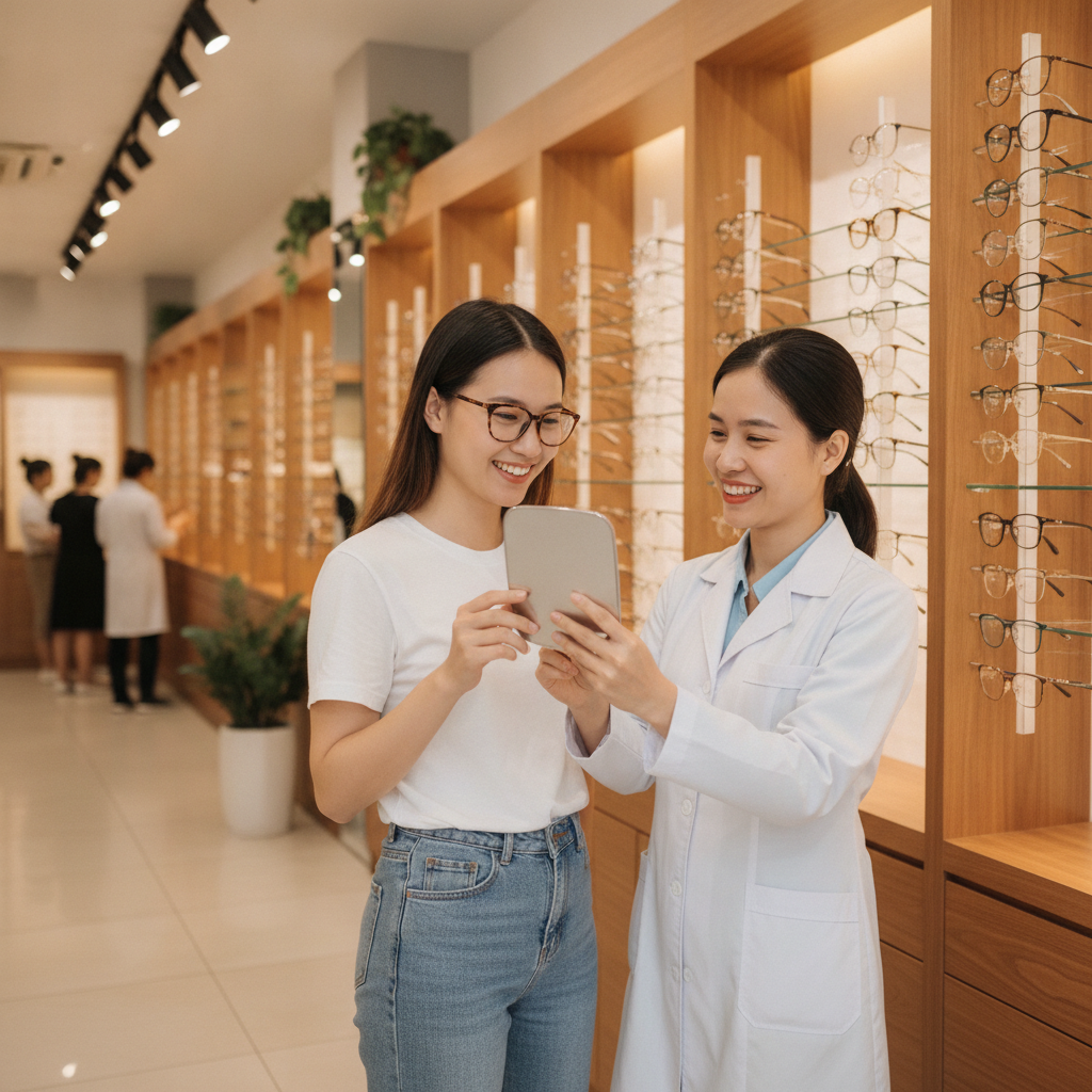 Chuyên viên kính tư vấn kính điều chỉnh loạn thị