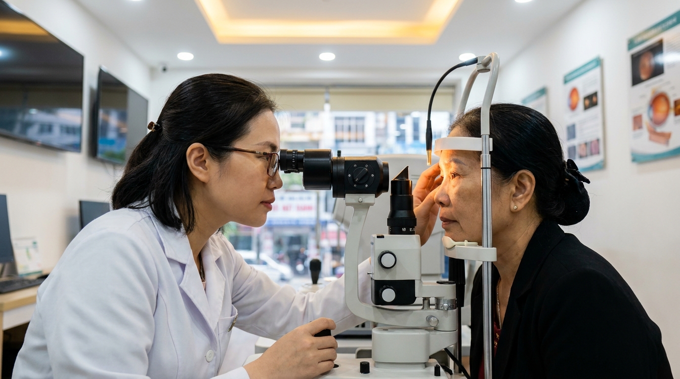 Khám mắt phát hiện lão thị tại phòng khám nhãn khoa