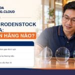 Kỹ thuật viên so sánh tròng kính Essilor, Rodenstock và Hoya
